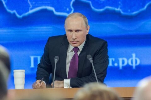 Putin Standing At Podium
