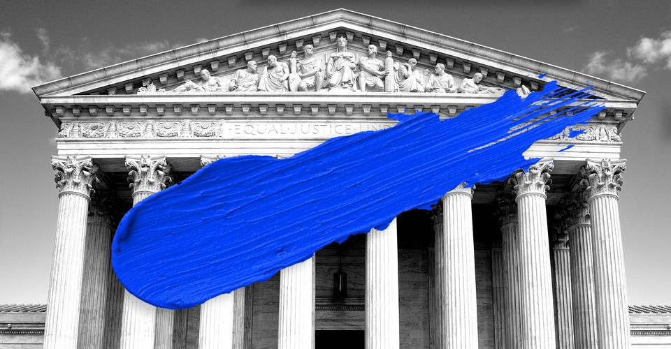 Supreme Court With Blue Paint